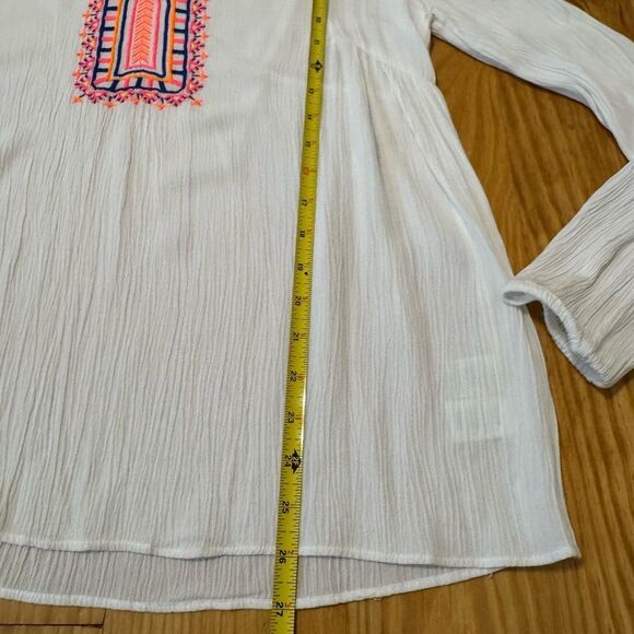 Lilly Pulitzer Dahle Gauze Embroidered Tunic Top Women’s Small Beach Coastal - Picture 6 of 10